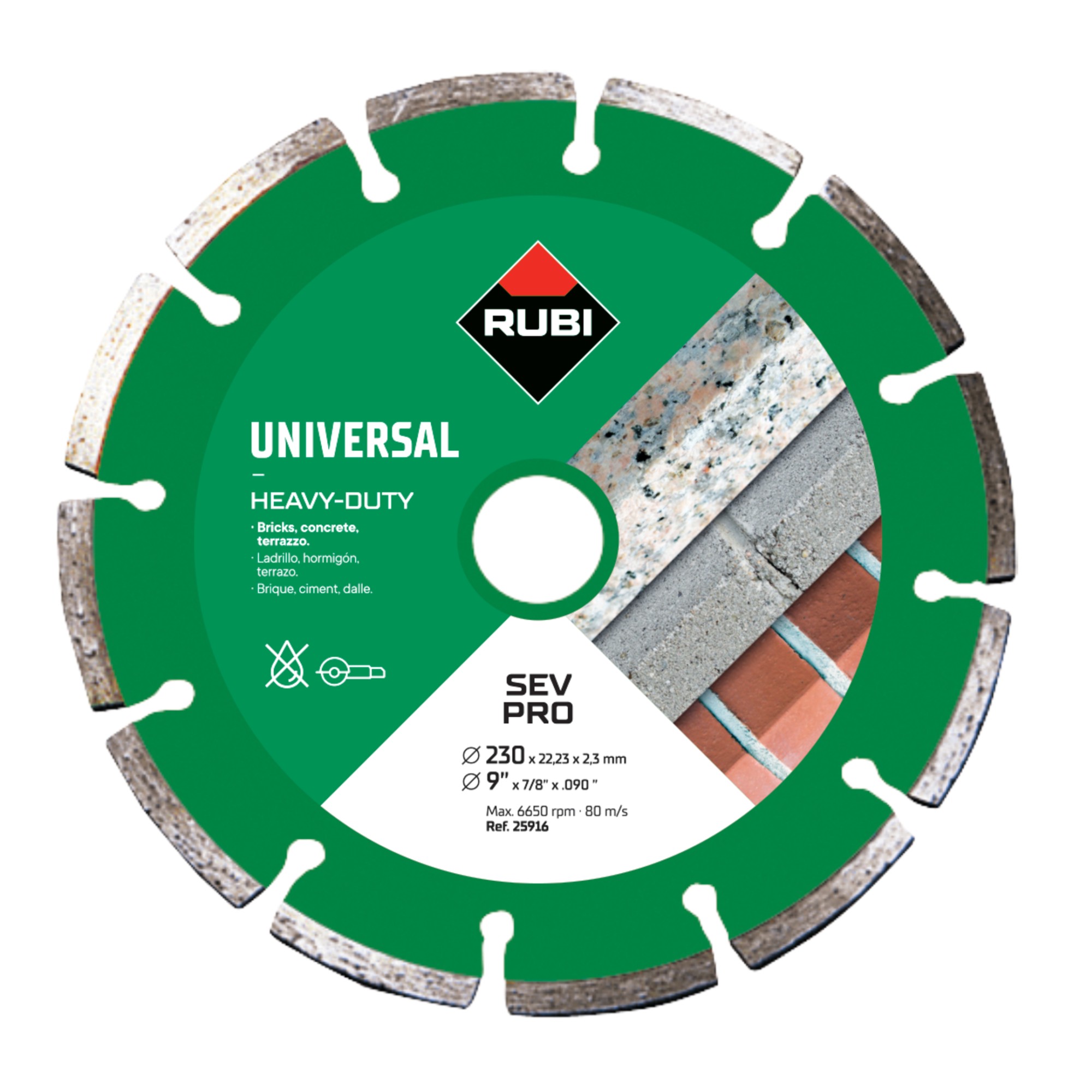 Disco diamante general obra SEGMENTADO - SEV