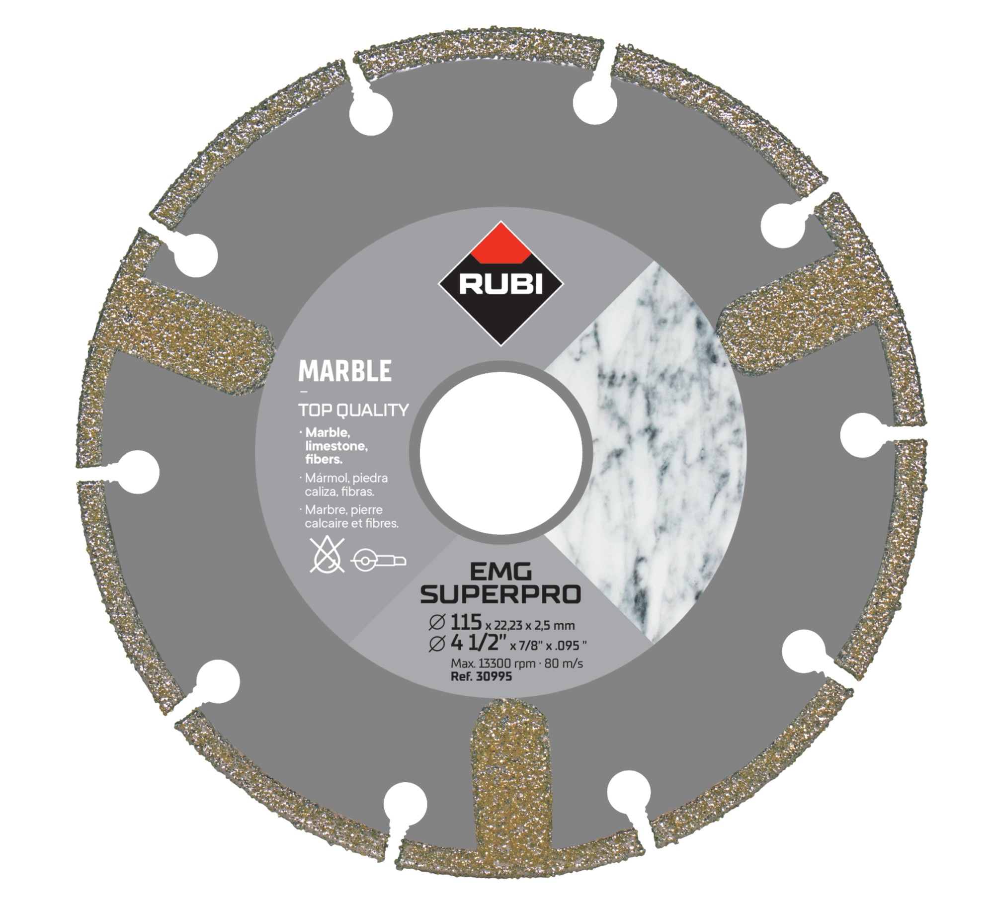 Disco diamante mármol ELECTRODEPOSITADO - EMG