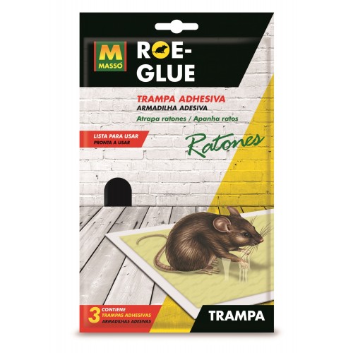 Roe-Glue trampa adhesiva ratones
