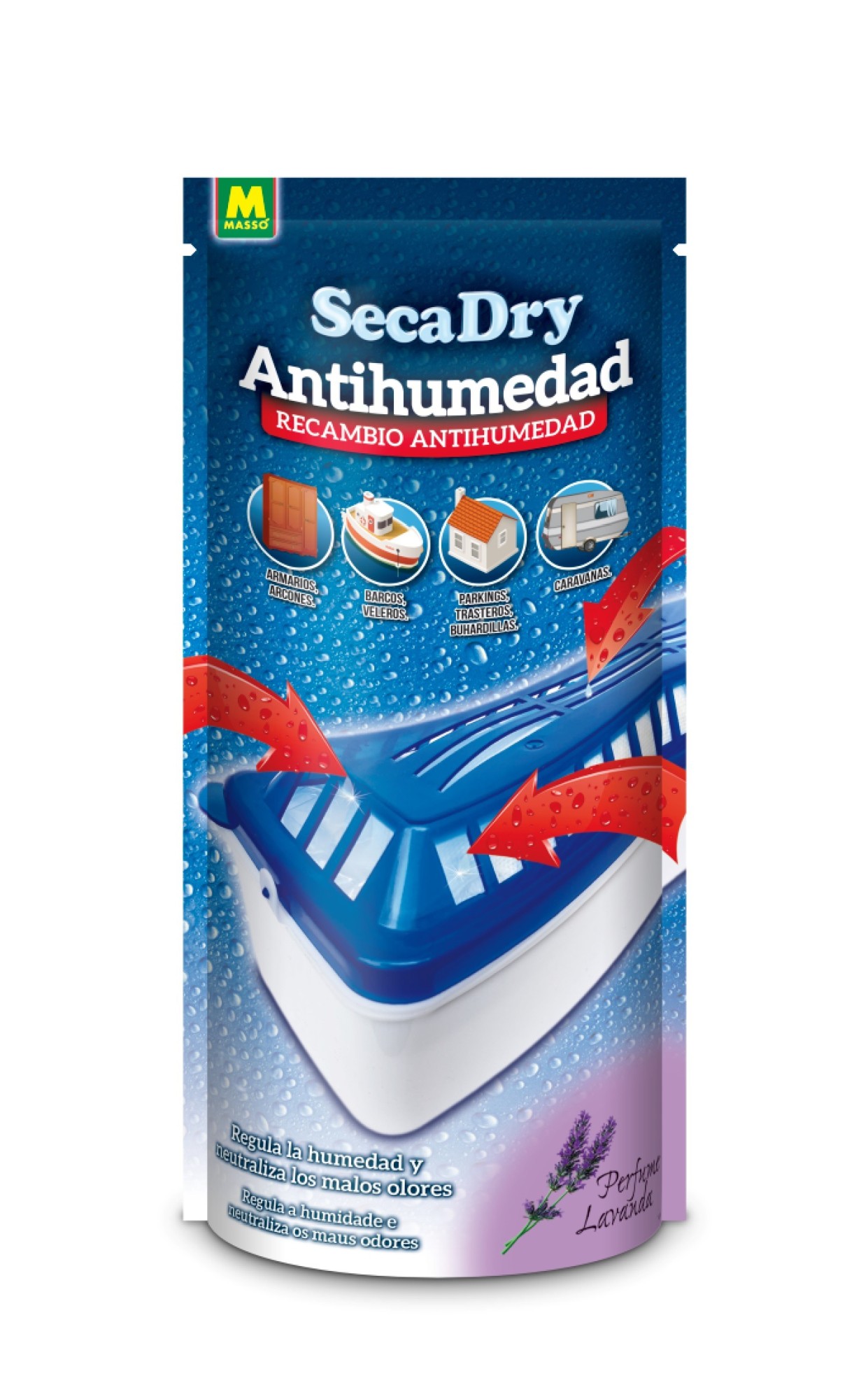 SECADRY SecaDry Recambio antihumedad 500 gr granulado