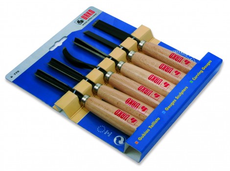 770 Juego de 6 Gubias Tallista en Blíster Urko