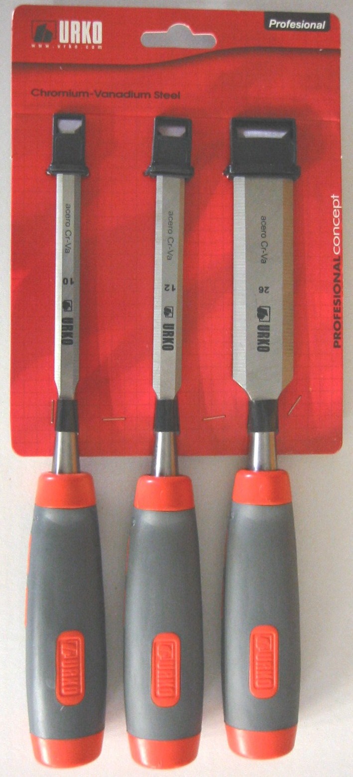 655-P Juego de 3 Formones en Blíster Urko