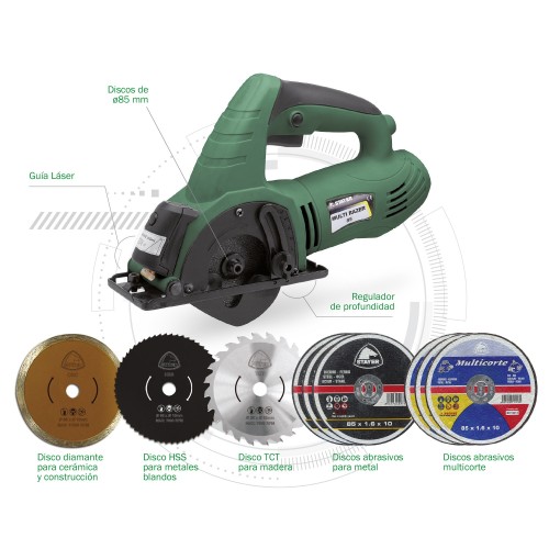 Sierra circular multifunción Ø85mm MULTI RAZER 85