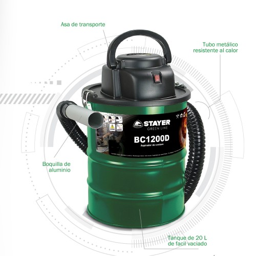 Aspirador de ceniza BC 1200 D