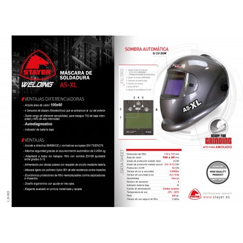 Mascara automática Profesional para Soldadura AS-XL