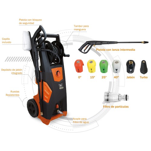 Hidrolimpiadora industrial con 3000W y motor de inducción, HL 3000 IND