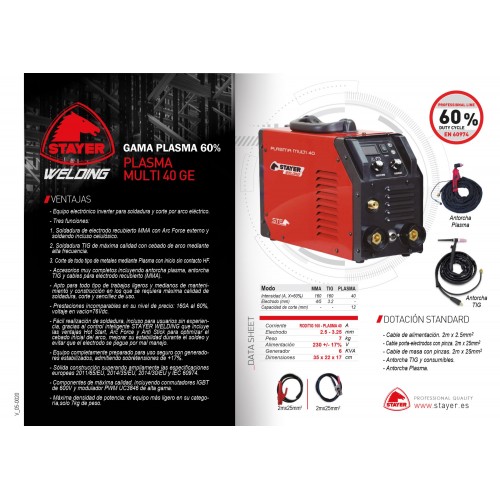 Inverter Industrial de Corte Plasma PLASMA MULTI 40