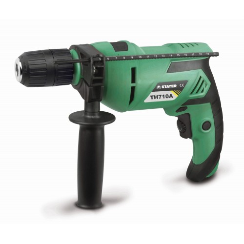 Taladro percutor de 710W con variador electrónico de velocidad TH 710 A