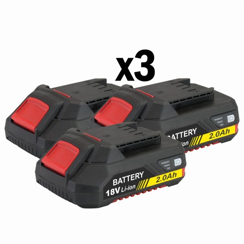 Taladro atornillador percutor a batería 18V, 3 Bat. 2.0Ah PROFESIONAL, con 3 funciones PBL 2122 P3IK