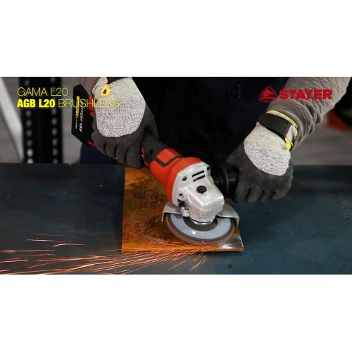 Amoladora angular PROFESIONAL Ø115mm a batería AGB L2024 BRUSHLESS SET