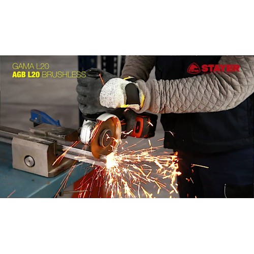 Amoladora angular PROFESIONAL Ø115mm a batería AGB L2024 BRUSHLESS SET
