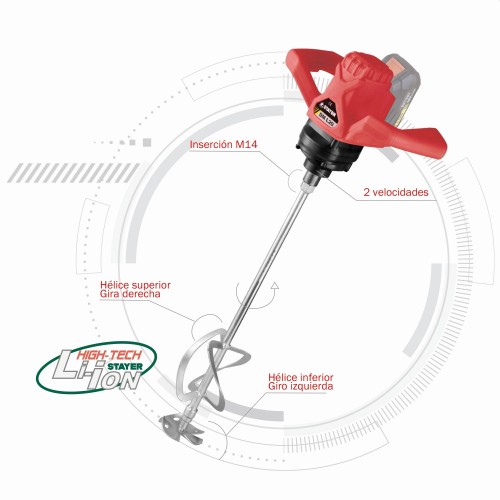 Batidor PROFESIONAL Dual a batería 18V, DM L2024 SET