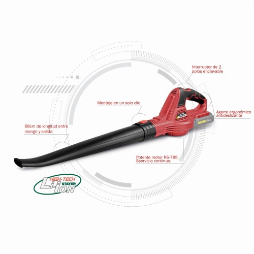 Soplador PROFESIONAL a batería 18V, Vento L2012 + Batería 2Ah+ cargador