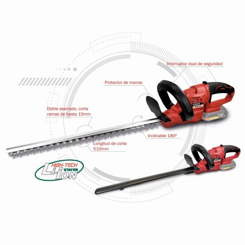 Corta setos PROFESIONAL a batería 18V, ROSE L2022 SET