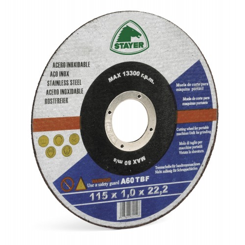 Disco abrasivo profesional para Inox-metal extrafino, Disco Extrafino Inox Estándar Ø115x1x22,2