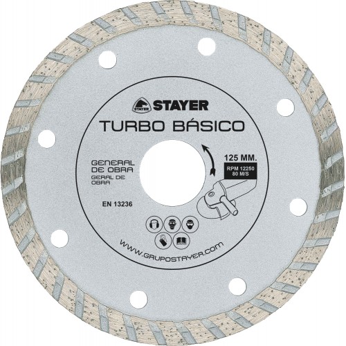 Disco de diamante, TURBO BÁSICO de Ø125mm
