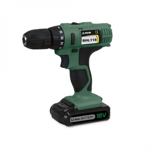 Taladro / Atornillador Percutor a batería de 18V, BHL 118 PK