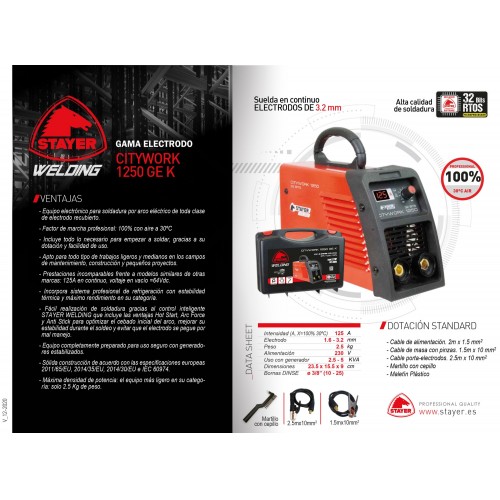 Inverter Profesional MMA CITYWORK 1250 GE K
