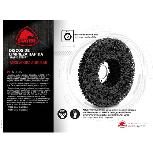Disco Rapid Strip 125x22mm. Carburo de silicio