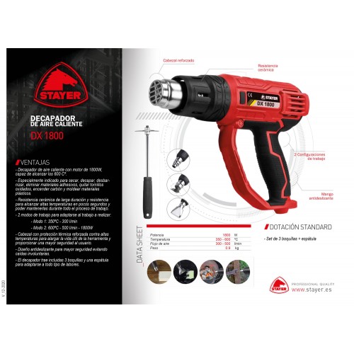 Decapador con 1800W, DX 1800