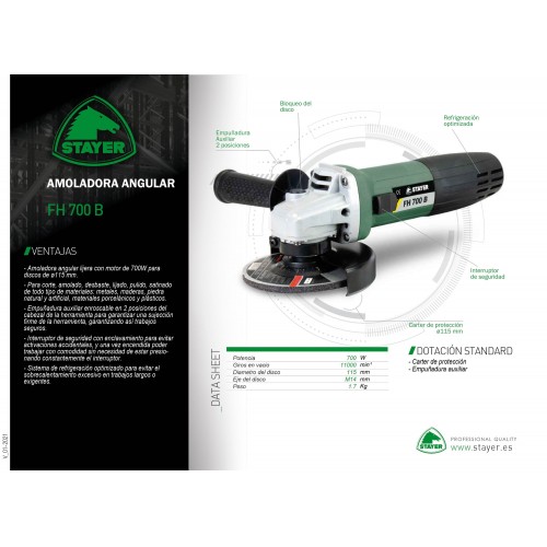 Amoladora angular ø115, FH 700 B