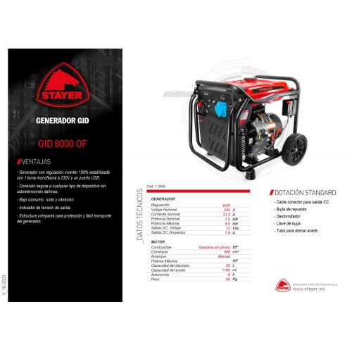 Generador Inverter GID 8000 OF