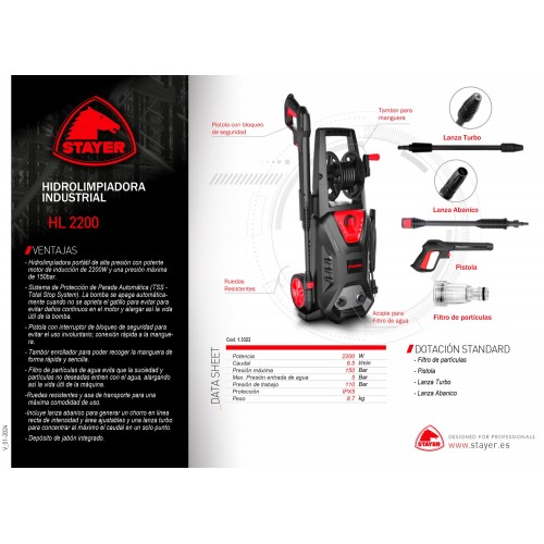 Hidrolimpiadora de Alta presión HL 2200
