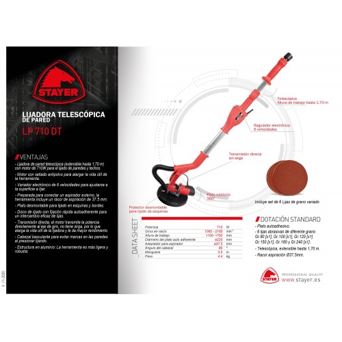 Lijadora de Pared y techos, LP 710 E