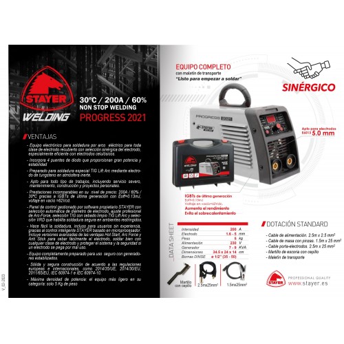 Equipo de soldadura inverter PROGRESS 2021 GEK