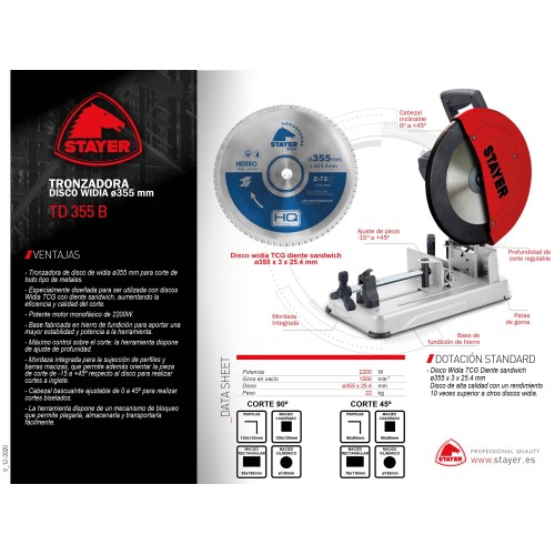 Tronzadora de disco, TD 355 B