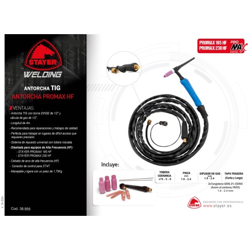 Antorcha TIG para PROMAX
