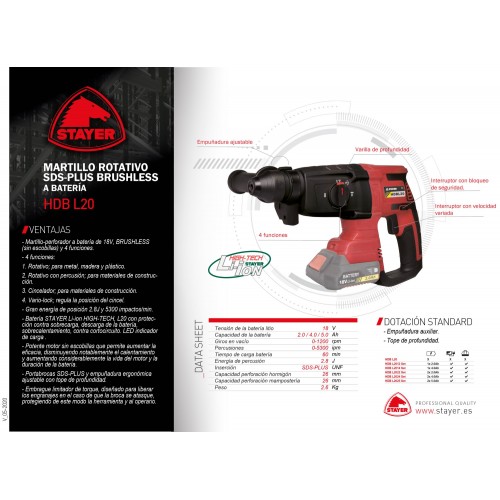 MARTILLO ROTATIVO HDB L20