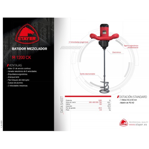 Batidor mezclador 1200W con maletín, M 1200 CK