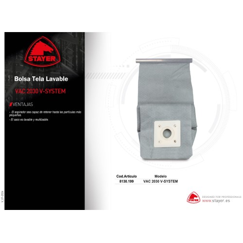 Bolsa Tela Lavable para VAC 2030 V-SYSTEM