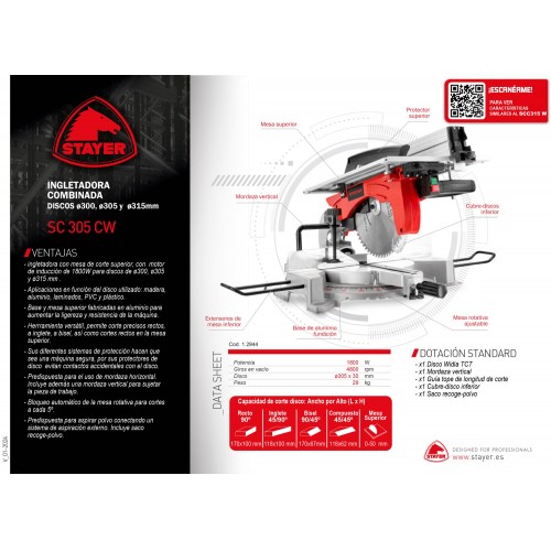 Ingletadora combinada Ø300mm. SC 305 CW