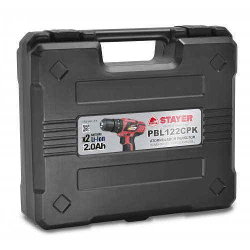Taladro percutor / Atornillador PROFESIONAL a batería 12V, con maletin, PBL 122 CPK