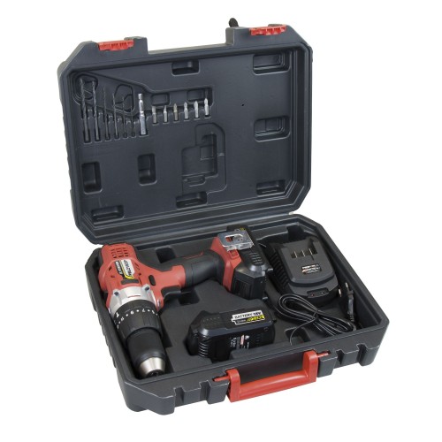 Taladro / Atornillador Percutor PROFESIONAL a batería, PBL 2184 PK