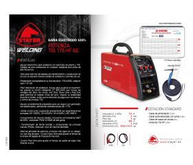 Equipo de soldadura inverter, POTENZA TIG 170 HF