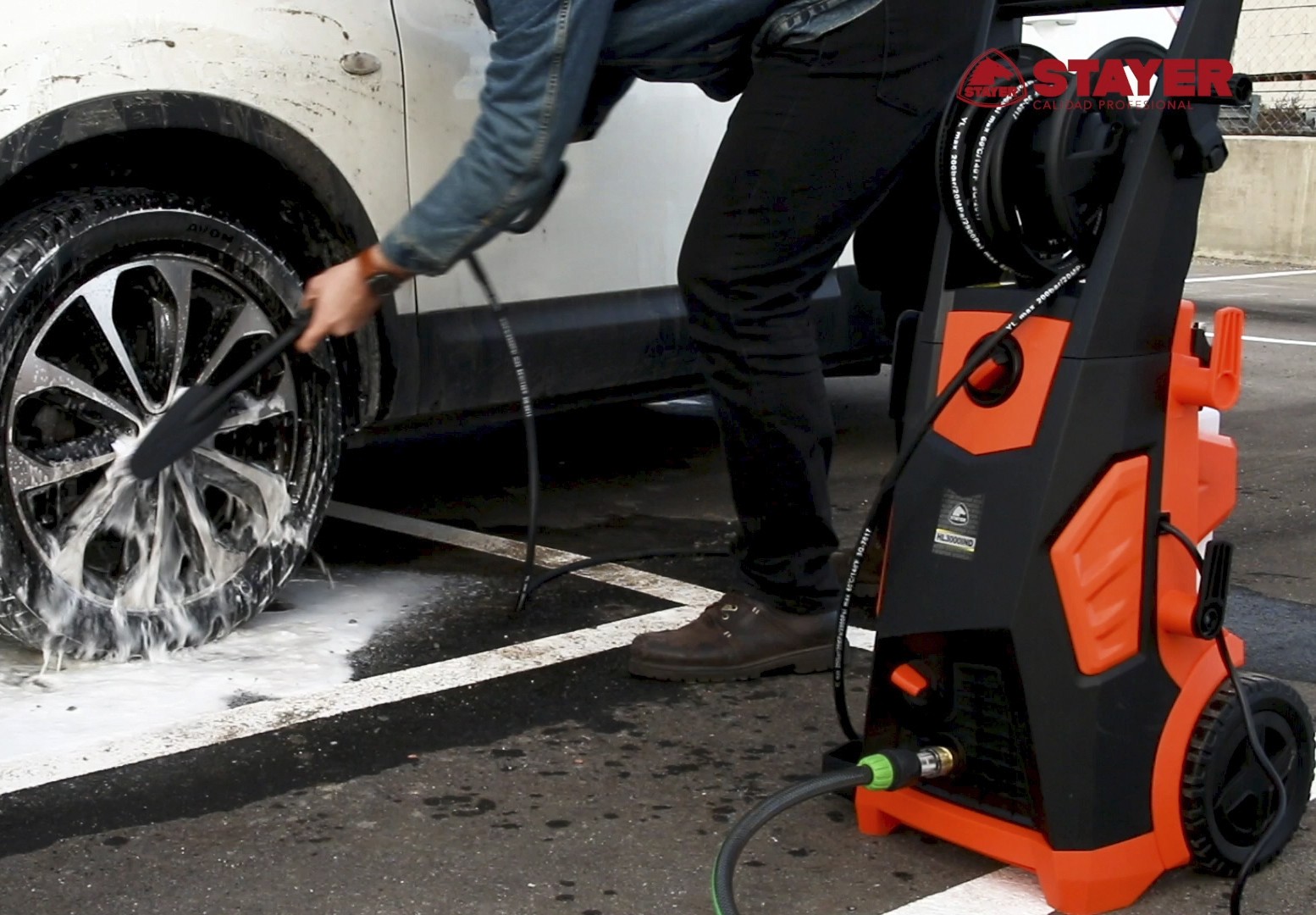 Hidrolimpiadora industrial con 3000W y motor de inducción, HL 3000 IND