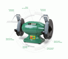 Esmeriladora de banco portátil potente y robusta, Ø200mm EP 200 B