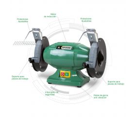 Esmeriladora de banco portátil potente y robusta, Ø200mm EP 200 B