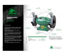 Esmeriladora de banco portátil potente y robusta, Ø200mm EP 200 B