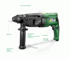 Martillo Rotativo SDS-PLUS, con 3 funciones, MH 26 K