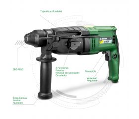 Martillo Rotativo SDS-PLUS, con 3 funciones, MH 26 K