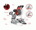 Ingletadora Telescópica PROFESIONAL de Ø315 mm con transmisión por correas (silenciosa) SCR 315 W