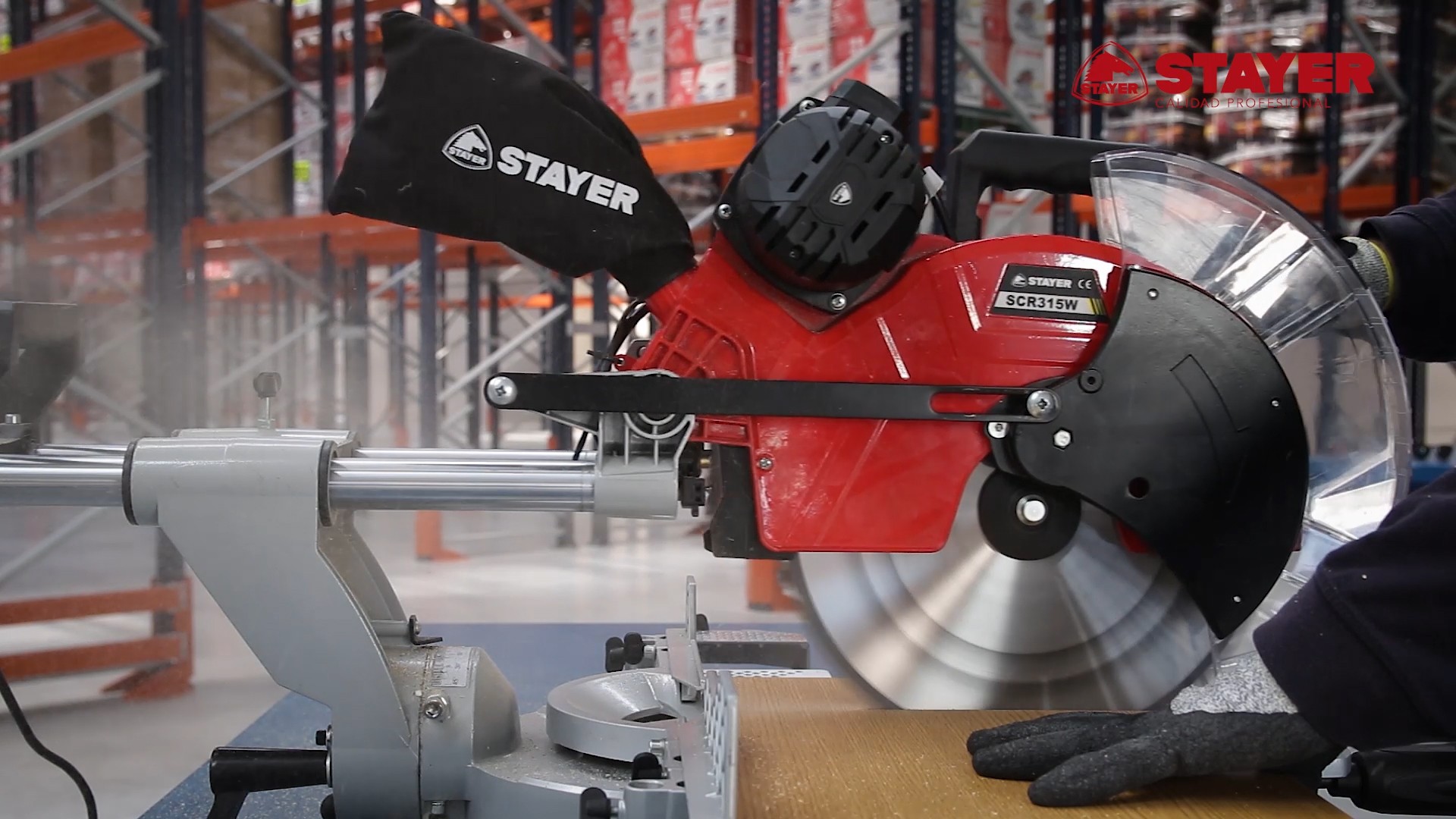 Ingletadora Telescópica PROFESIONAL de Ø315 mm con transmisión por correas (silenciosa) SCR 315 W