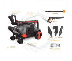 Hidrolimpiadora profesional compacta y de gran potencia 2000W, HLC 2000