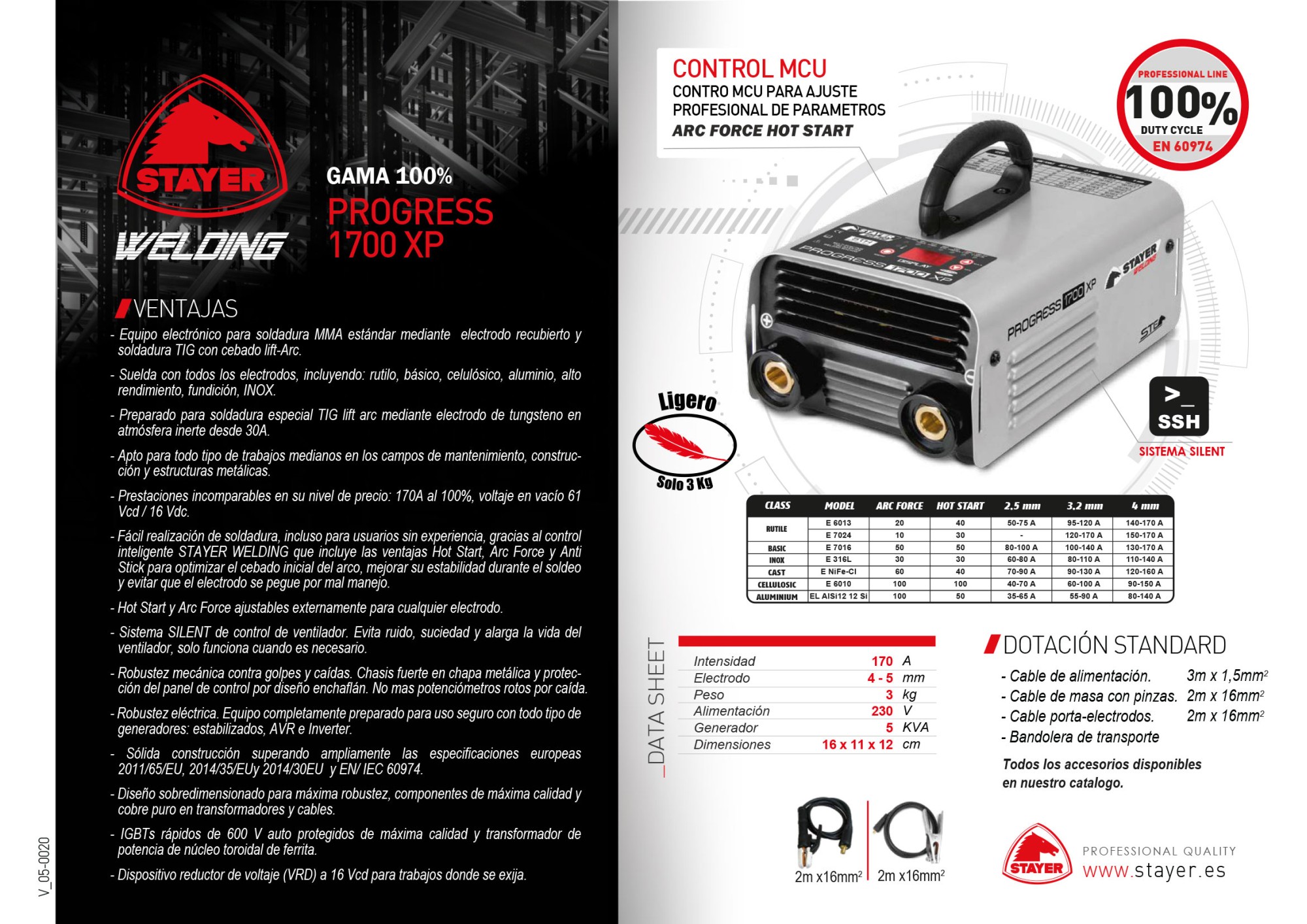 Inverter Profesional MMA PROGRESS 1700 XP