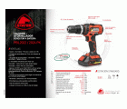 Taladro atornillador percutor a batería 18V, 2 Bat. 2.0Ah PROFESIONAL, con 3 funciones PBL 2022 PK