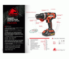 Taladro atornillador percutor a batería 18V, 3 Bat. 2.0Ah PROFESIONAL, con 3 funciones PBL 2122 P3IK